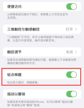 千阳苹果授权维修站分享iPhone轻点无法唤醒怎么办 